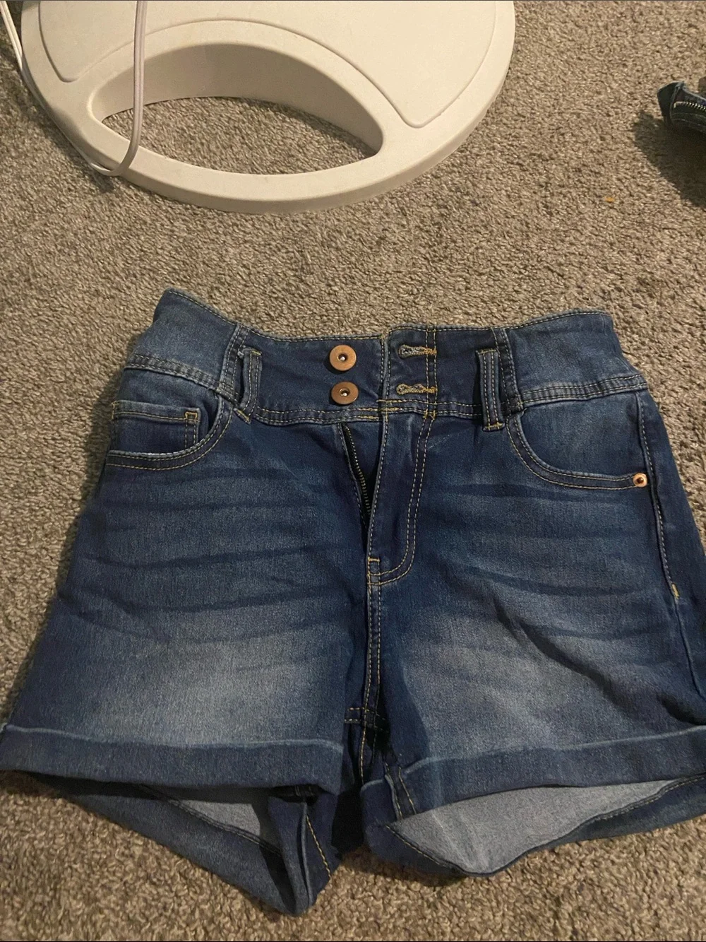 Denim shirt shorts M